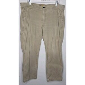 Carhartt Pants Mens 40x28 Khaki Canvas Relaxed Rugged Flex Rigby Dungaree 102291